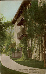 Vine Covered Balconies,Glenwood Mission Inn Postcard