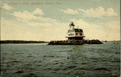 Bridgeport Light Connecticut Postcard Postcard