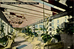 Pergola, U.S.Grant Hotel Postcard