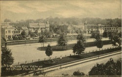 Birds Eye View Or Station Plaza Ridgewood, NJ Postcard Postcard