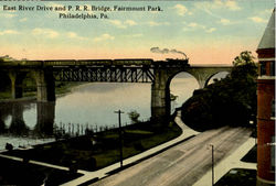 East River Drive And P.R.R. Bridgh Postcard