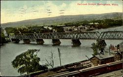 Railroad Bridge Springfield Massachusetts Postcard Postcard