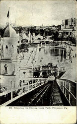 Shooting The Chutes Luna Park Postcard