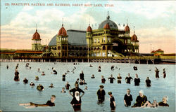 Beautiful Saltair And Bathers Postcard