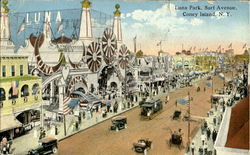 Luna Park, Surf Avenue Coney Island, NY Postcard Postcard