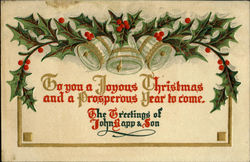 THE GREETINGS OFD JOHN RAPP & SON Rainier Beer Postcard