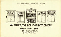 Valente'S The House Of Nickelodeons, Mil-Arm Inn, 1986 Milwaukee Av Postcard