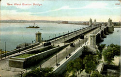 New West Boston Bridge Postcard