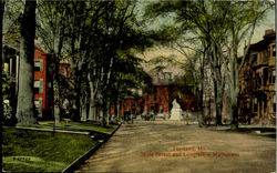 State Street And Longfellow Monument Portland, ME Postcard Postcard