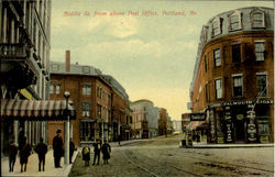 Middle St. From Post Office Postcard