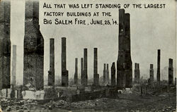 Great Salem Fire 1914 Massachusetts Postcard Postcard