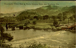 Winchester Power Dam In North Umpqua River Roseburg, OR Postcard Postcard