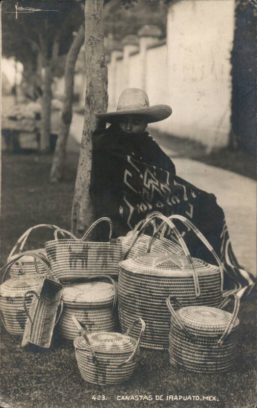 Mexican Vendor with Baskets Irapuato Mexico