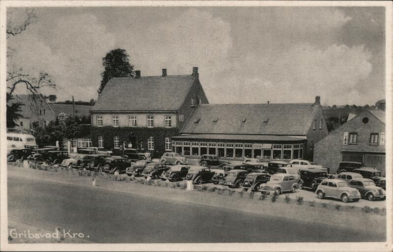 Gribsvad Kro, Denmark - Vintage Postcard Restaurants