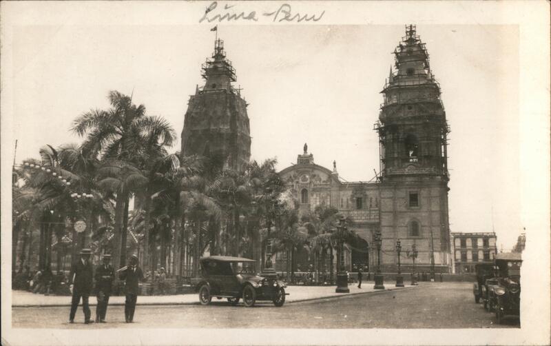 Cathedral and Plaza at Lima, Peru