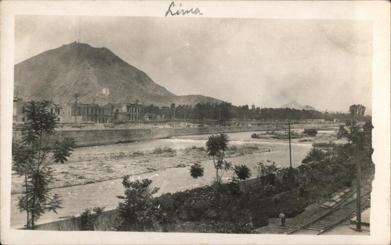 View along the river, from the F.C.C. Railroad exit near Lima Peru