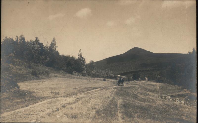Horse-drawn carriage on dirt road to mountain Rutland Center New York