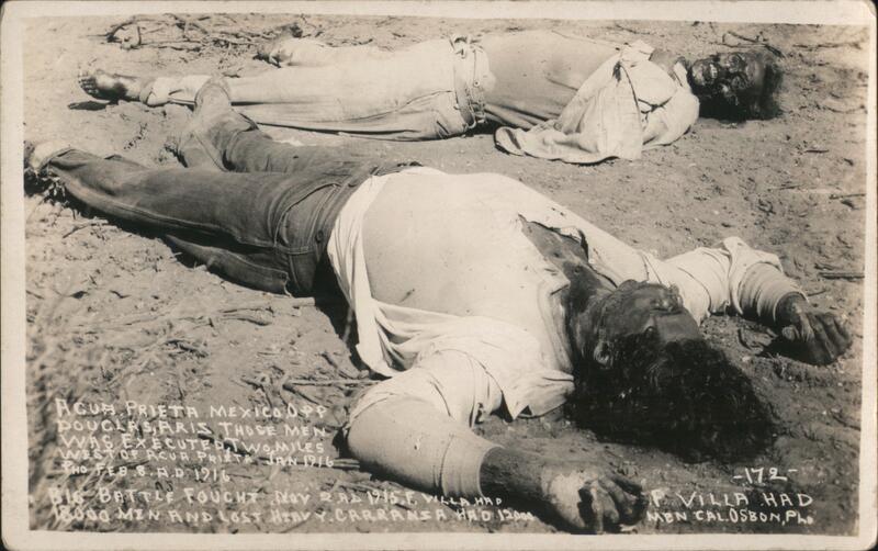 Two Executed Men, Agua Prieta, Mexico, 1916 Cal Osbon