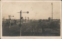 Troisdorf Railroad Tracks and Signals Postcard