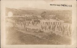 Morning Exercise, US Army Soldiers Postcard