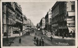 La Canebiere, Marseille Postcard