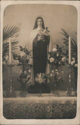 Statue of Mary, Postcard from Brno, Czechoslovakia Postcard