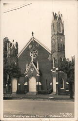 First Presbyterian Church - Pulaski, Tenn. Postcard