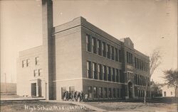 High School Madison Neb. Postcard