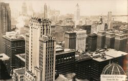 Downtown Chicago From the Air Postcard