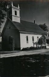 White Church with Steeple Postcard
