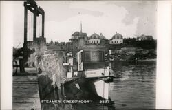Steamer Creedmoor at dock Postcard
