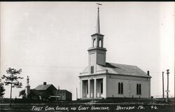 First Cong. Church and Corey Homestead, Boothbay, ME Postcard