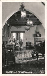 Interior View of Scotty's Castle, Death Valley, California Postcard