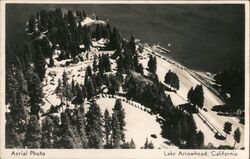 Aerial View of Lake Arrowhead, California Postcard