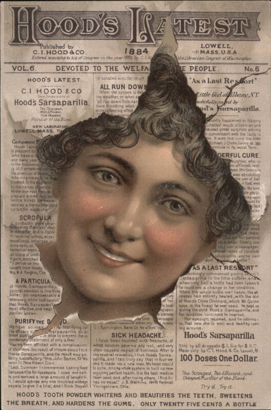 1884 Hood's Sarsaparilla and Tooth Powder Advertisement