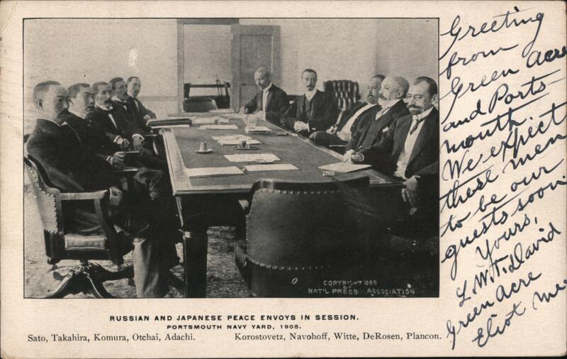 Russian and Japanese Peace Envoys in Session, 1905 Portsmouth New Hampshire