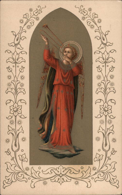 Angel with Trumpet, Postcard Angels