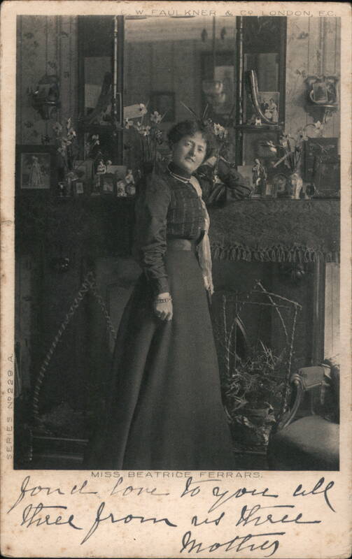 Miss Beatrice Ferrars, Interior Portrait Women
