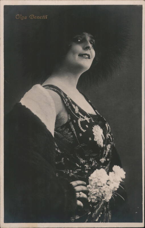 Olga Benetti, Italian Actress, Portrait Postcard Actresses