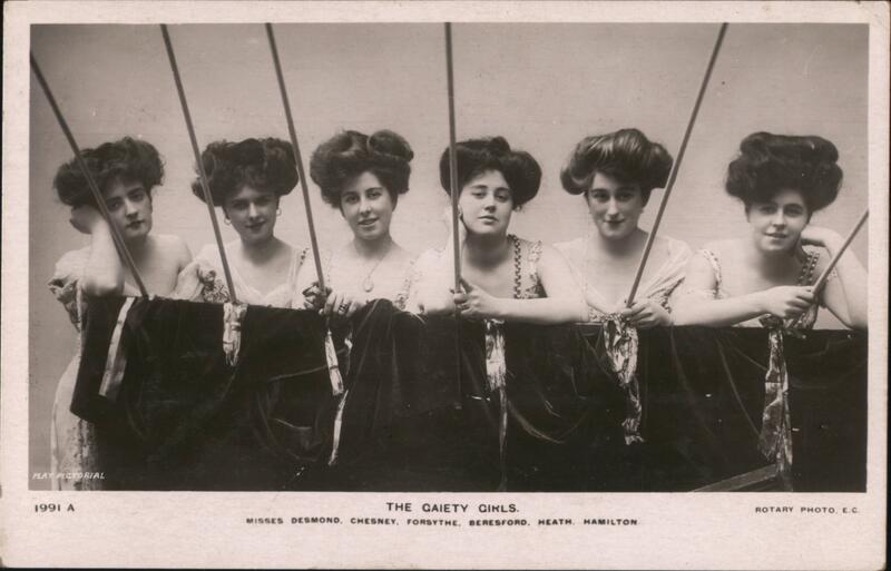 Six Gaiety Girls, Misses Desmond, Chesney, Forsythe, Beresford, Heath, Hamilton