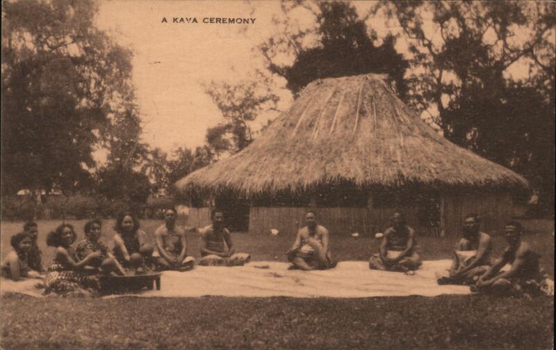 A Kava Ceremony in Fiji or Tonga South Pacific