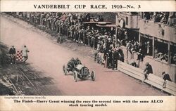 1910 Vanderbilt Cup Race, Harry Grant Winning Postcard