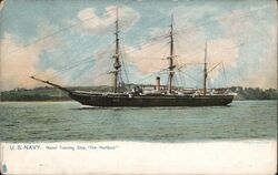 USS Hartford Naval Training Ship Postcard