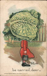 Lettuce Be Married Dear Postcard