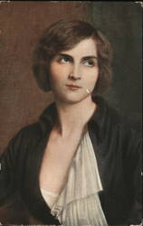 Portrait of a Young Woman, Sentimental Postcard Postcard