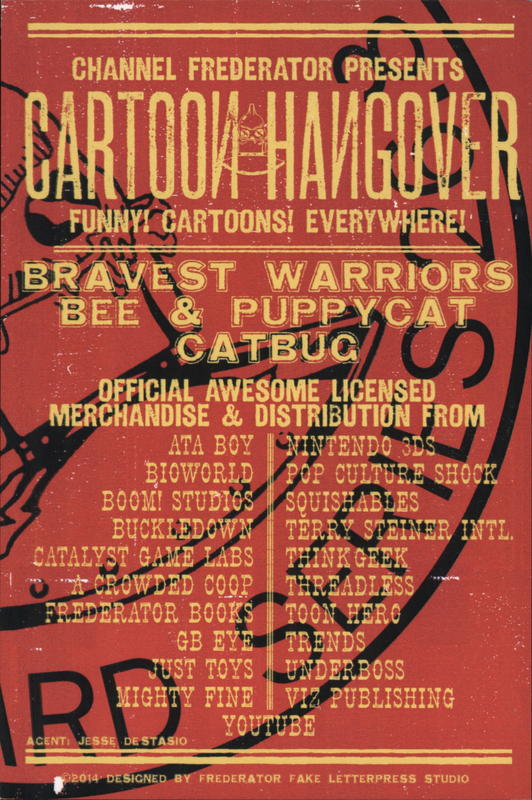 Channel Frederator Presents Cartoon Hangover Rack Cards
