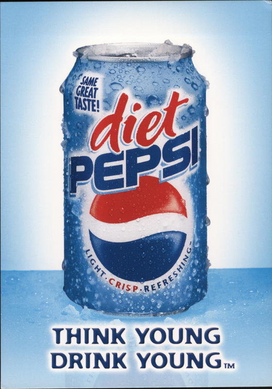 Diet Pepsi Think Young Drink Young Rack Cards