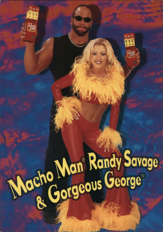 Macho Man Randy Savage & Gorgeous George Slim Jim Advertising
