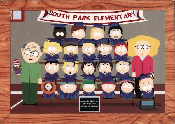 South Park Advertising Rack Cards