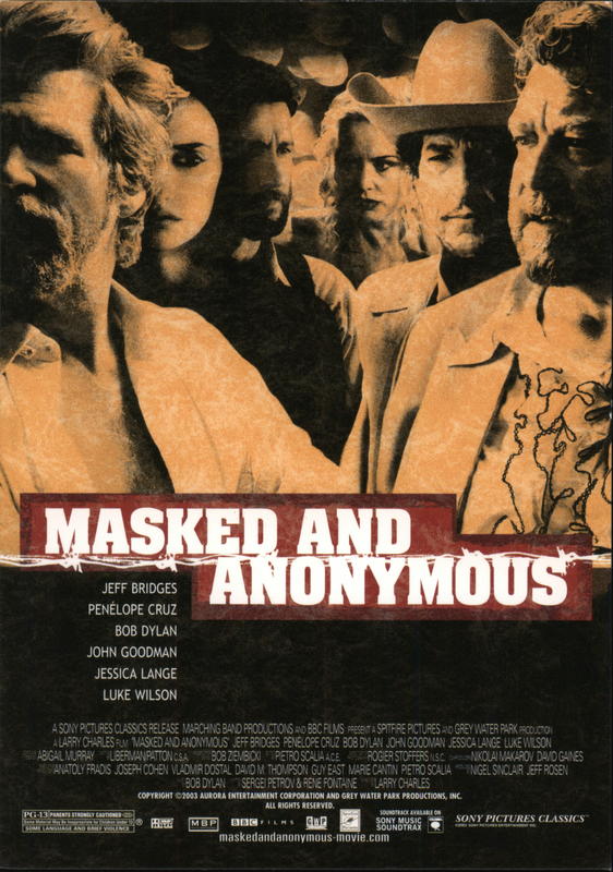 Masked and Anonymous Movie Advertising Rack Cards